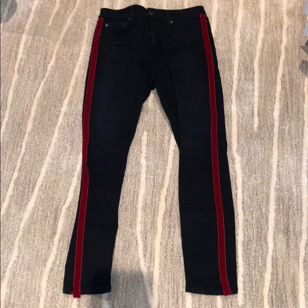 Zara Velvet Striped Jeans